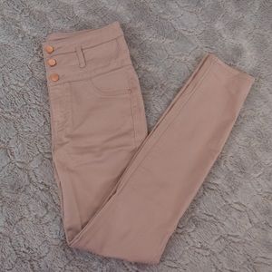 Charlotte Russe pink high waisted skinny jeans